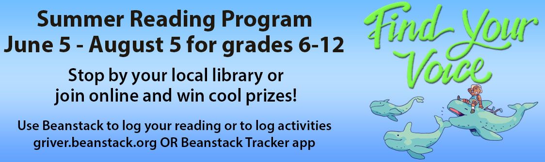 Summer Reading Program - Find Your Voice Banner